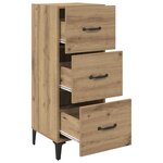 vidaXL Buffet Chêne artisanal 34 5 x 34 x 90 cm Bois d'ingénierie