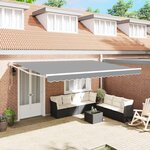 vidaXL Auvent Blanc 5 x 3 m Métal