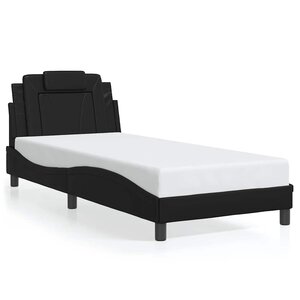 vidaXL Cadre de lit Viana sans matelas noir 80x200 cm similicuir