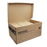 Pack and Move - Lot de 8 boites archives Taille L - 54 x 36 x 28 cm - Caisse de stockage incluse