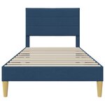 vidaXL Cadre de lit avec tête de lit Bleu 90 x 190 cm Tissu