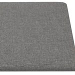vidaXL Panneaux muraux 12 Pièces Gris clair 30x15 cm Tissu 0 54 m²