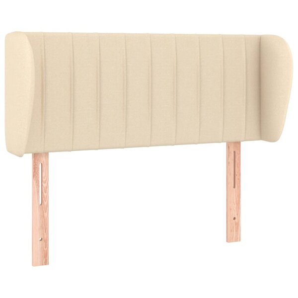 vidaXL Tête de lit avec oreilles Crème 103x23x78/88 cm Tissu