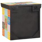 vidaXL Cabinet de chevet Multicolore 40x30x40 cm Bois massif Mango
