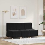 vidaXL Unité de Sofa Modulaire Sans Accoudoirs 3 Pièces Noir