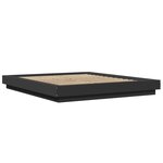 vidaXL Cadre de lit avec lumières LED sans matelas noir 160x200 cm
