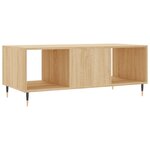 vidaXL Table basse chêne sonoma 102x50x40 cm bois d'ingénierie