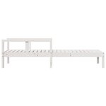 vidaXL Chaise longue blanc 199 5x62x55 cm bois massif de pin