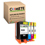 920XL - 4 cartouches compatibles pour HP 920 XL - COMETE