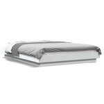 vidaXL Cadre de lit avec lumières LED sans matelas blanc 120x190 cm