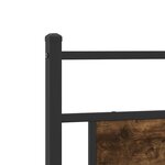 vidaXL Cadre de lit en métal sans matelas chêne fumé 193x201 cm