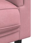 vidaXL Ensemble de canapés 3 Pièces avec coussins rose velours