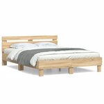 vidaXL Cadre de lit sans matelas chêne sonoma 150x200 cm