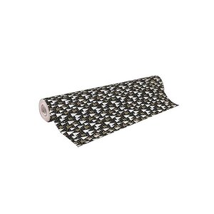 Rouleau papier cadeau alliance 0 7 x 50 m sapins fond noir clairefontaine