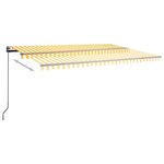 vidaXL Auvent automatique sur pied 500x300 cm Jaune/Blanc
