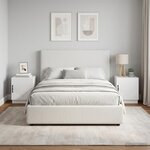 vidaXL Table de chevet 2 pc Blanc brillant 43 x 34 5 x 47 cm