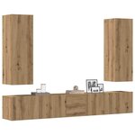 vidaXL Meubles TV muraux 5 Pièces chêne artisanal bois d'ingénierie