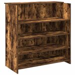 vidaXL Bureau de réception chêne fumé 100x50x103 5cm bois d'ingénierie