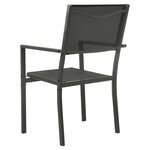 vidaXL Chaises de jardin lot de 2 Textilène et acier Noir anthracite