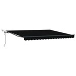 vidaXL Auvent Rétractable Automatique avec LED Noir 400x300 cm