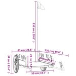 vidaXL Remorque de vélo gris tissu oxford et fer