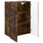 vidaXL Armoire Murale Chêne fumé 66 x 34 5 x 92 cm Bois d'ingénierie