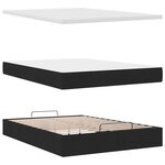 vidaXL Lit ottoman avec matelas et LED noir 140x190 cm tissu