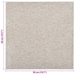 vidaXL Tapis 20 Pièces Beige clair 50 x 50 cm 100  Polypropylène