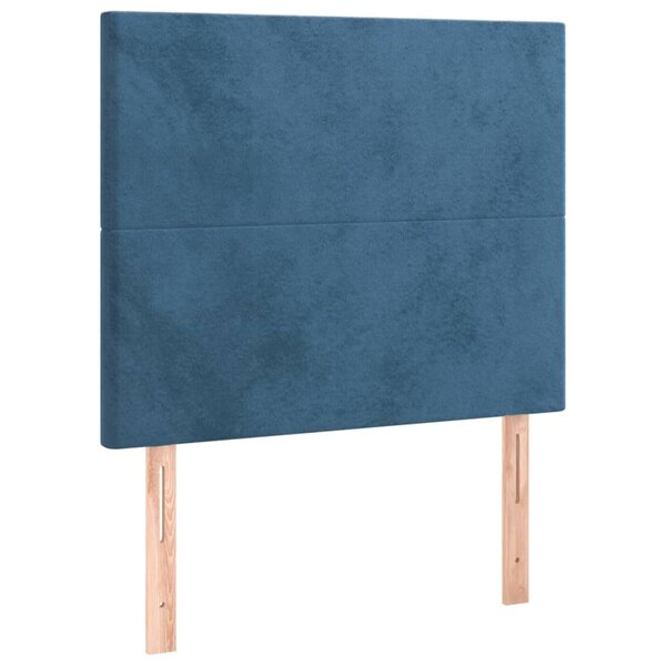 vidaXL Têtes de lit 2 Pièces Bleu foncé 80x5x78/88 cm Velours