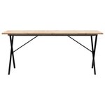 vidaXL Table à manger cadre en X 180x90x75 5 cm bois pin massif fonte