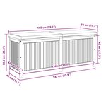 vidaXL Boîte à coussins d'extérieur 150x50x60 5cm bois massif d'acacia