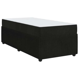 vidaXL Cadre de lit avec matelas Noir 80 x 200 cm tissu