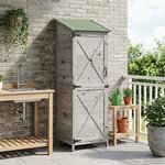 vidaXL Abri de jardin Gris 59 5 x 56 x 176 5 cm Bois d'ingénierie
