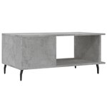 vidaXL Table basse gris béton 90x50x40 cm bois d'ingénierie