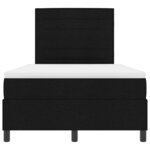 vidaXL Lit à ressorts avec matelas avec LED Noir 120 x 190 cm tissu