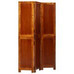 vidaXL Paravent 3 Panneaux Marron Miel 35x1 5x160 cm Bois Massif Acacia