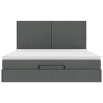 VidaXL Cadre de lit ottoman avec matelas gris foncé 200x200cm tissu