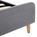 vidaXL Cadre de lit Gris clair Tissu 100 x 200 cm
