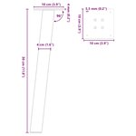 vidaXL Pieds de table basse 4 pièces Noir 30 cm Acier