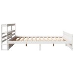 vidaXL Cadre de lit avec tête de lit sans matelas blanc 200x200 cm