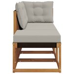 vidaXL Canapés modulaires d'extérieur 3 Pièce Gris Naturel et Clair