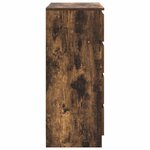 vidaXL Buffet avec tiroirs chêne fumé 71x35x84 cm bois d'ingénierie