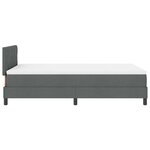 vidaXL Lit boxspring avec matelas Gris foncé 120 x 190 cm tissu