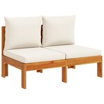 vidaXL Salon de jardin avec coussins 10 Pièces bois d'acacia solide
