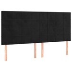 vidaXL Sommier à lattes de lit matelas et LED Noir 200x200 cm Velours