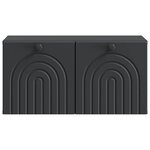 vidaXL Meuble TV mural Noir 59 5 x 31 x 30 cm Bois d'ingénierie