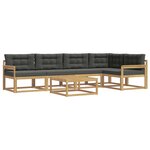 vidaXL Ensemble de canapés d'extérieur 6 Pièces Blanc et anthracite