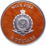 Pièce de monnaie en Argent 2 Dollars g 31.1 (1 oz) Millésime 2024 CRYPTOKITTEN