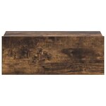 vidaXL Table de chevet flottante Chêne fumé 40x30x15 cm