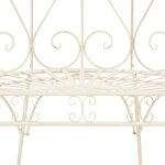 vidaXL Banc de jardin 95 cm Fer Blanc antique